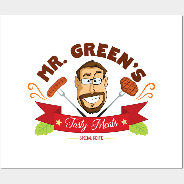 Mr. Green's Tasty Meats Wall Art by geekhard